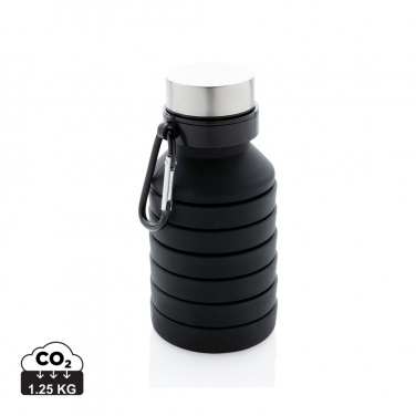 Logotrade promotional product picture of: Leakproof collapsible silicone bottle with lid