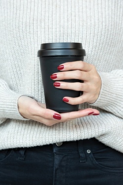 Logo trade promotional giveaways image of: Reusable double wall coffee cup 300ml