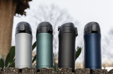 Logo trade business gifts image of: Metallic easy lock vacuum mug