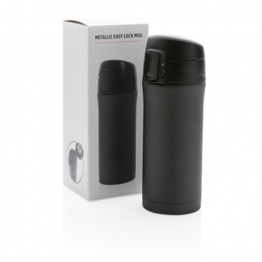 Logotrade promotional item picture of: Metallic easy lock vacuum mug