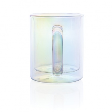 Logotrade promotional product image of: Deluxe double wall electroplated glass mug