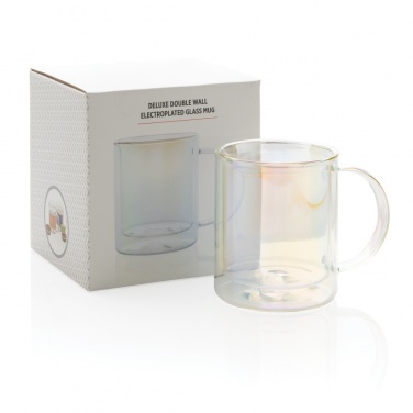 Logotrade promotional item picture of: Deluxe double wall electroplated glass mug