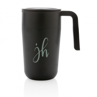Logo trade business gifts image of: GRS Recycled PP and SS mug with handle