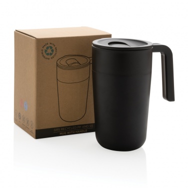 Logotrade promotional giveaway picture of: GRS Recycled PP and SS mug with handle