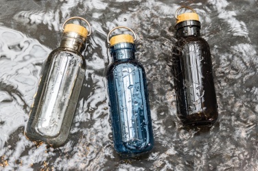 Logo trade advertising products image of: RCS RPET bottle with bamboo lid and handle