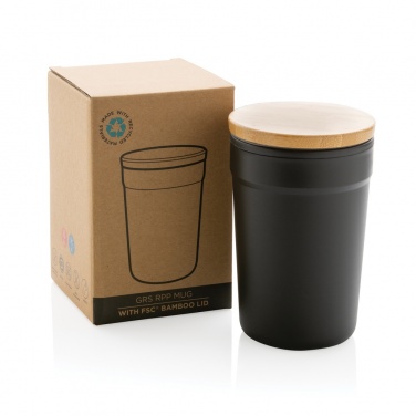 Logotrade promotional giveaways photo of: GRS certified recycled PP mug with bamboo lid