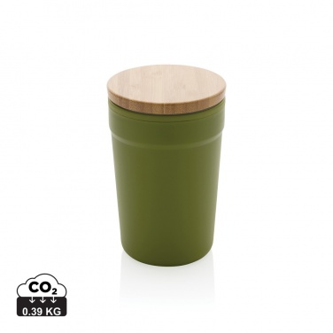 Logo trade promotional items picture of: GRS certified recycled PP mug with bamboo lid