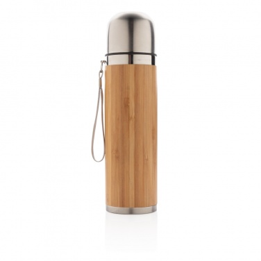 Logo trade advertising product photo of: Bamboo vacuum travel flask