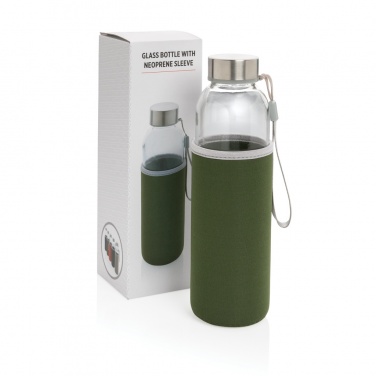Logo trade promotional giveaway photo of: Glass bottle with neoprene sleeve
