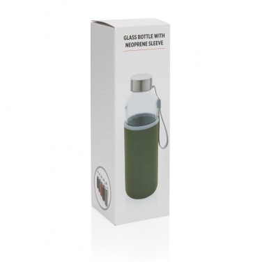 Logotrade promotional products photo of: Glass bottle with neoprene sleeve