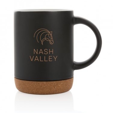 Logo trade corporate gift photo of: Ceramic mug with cork base 280ml