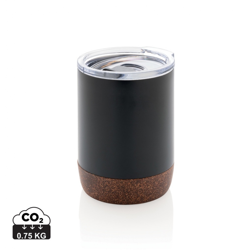 Logo trade business gifts image of: RCS Re-steel cork small vacuum coffee mug