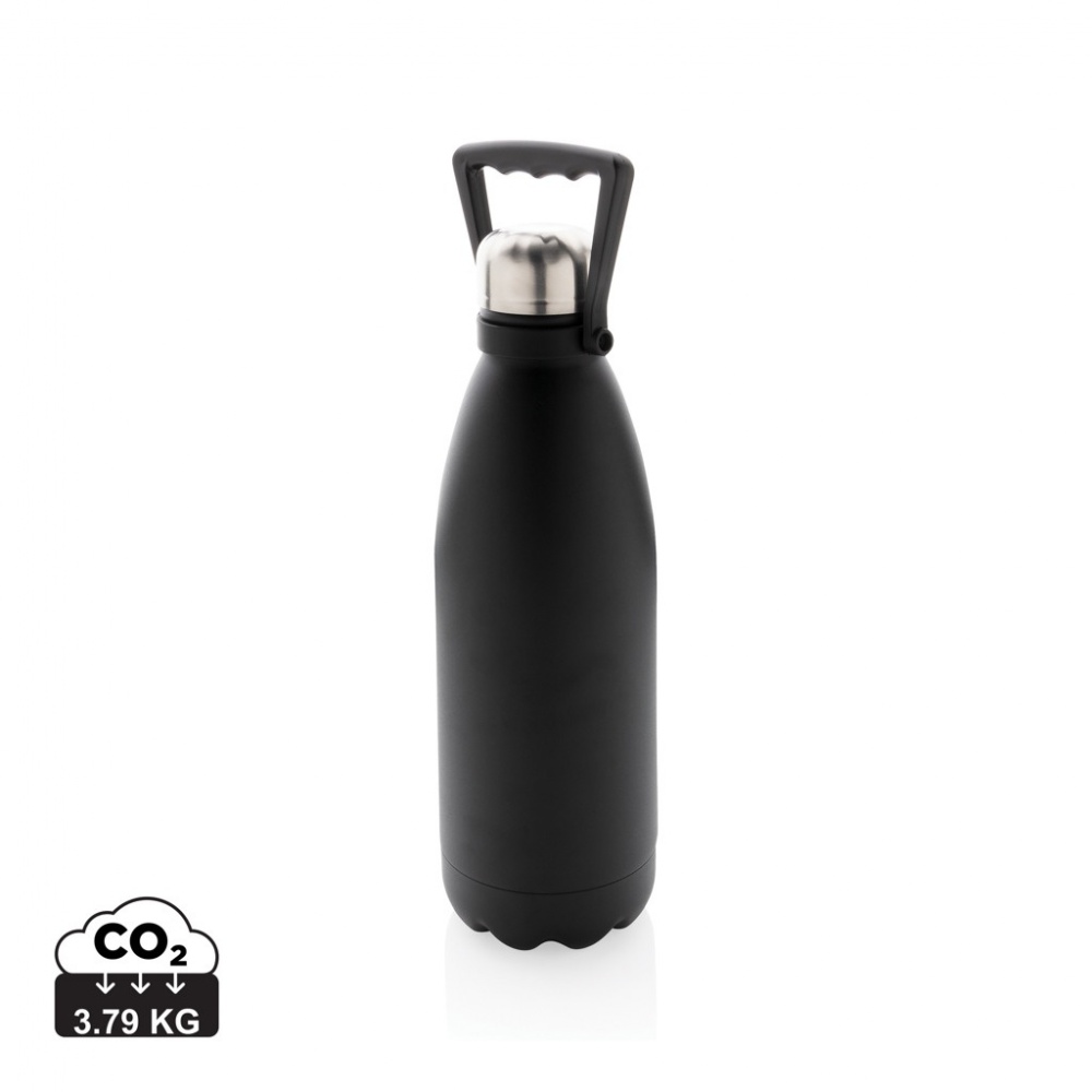 Logo trade corporate gifts picture of: RCS Recycled stainless steel large vacuum bottle 1.5L