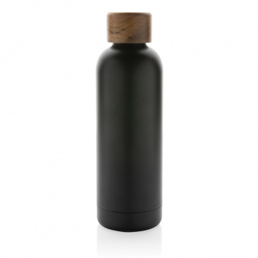 Logotrade promotional items photo of: Wood RCS certified recycled stainless steel vacuum bottle