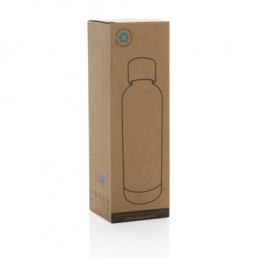 Logo trade business gift photo of: Wood RCS certified recycled stainless steel vacuum bottle