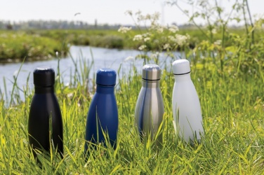 Logo trade promotional merchandise picture of: Eureka RCS certified re-steel single wall water bottle