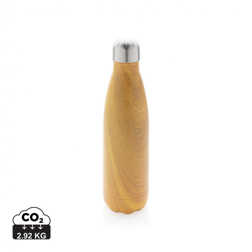 Logotrade corporate gift picture of: Vacuum insulated stainless steel bottle with wood print