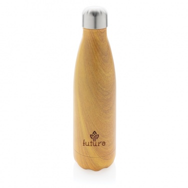 Logotrade advertising product image of: Vacuum insulated stainless steel bottle with wood print
