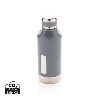 Logotrade promotional giveaway image of: Leak proof vacuum bottle with logo plate