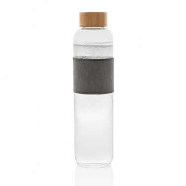 Logo trade promotional items image of: Impact borosilicate glass bottle with bamboo lid