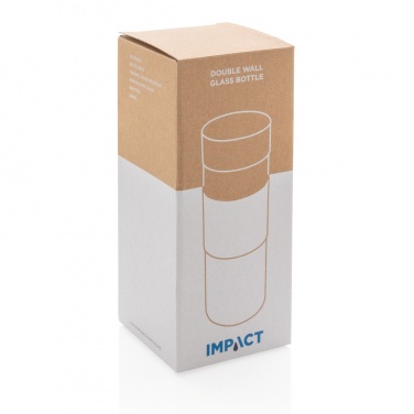 Logotrade business gift image of: Impact double wall borosilicate glass bottle