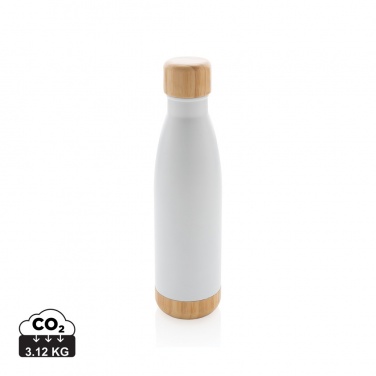 Logotrade business gift image of: Vacuum stainless steel bottle with bamboo lid and bottom