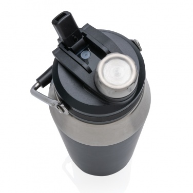 Logo trade promotional giveaway photo of: Vacuum stainless steel dual function lid bottle 1L