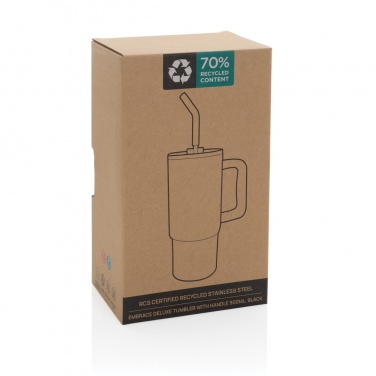 Logo trade promotional item photo of: Embrace deluxe RCS recycled stainless steel tumbler 900ml