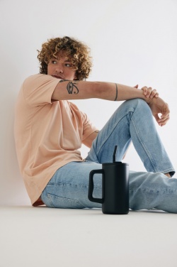 Logo trade promotional giveaways image of: Cube RCS certified recycled steel mug 800ml
