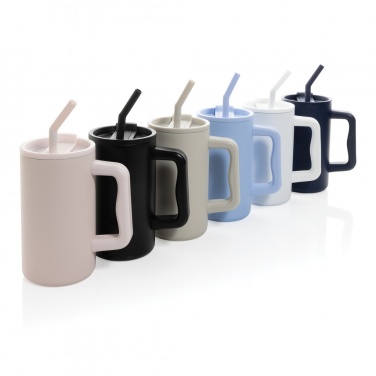 Logo trade advertising products picture of: Cube RCS certified recycled steel mug 800ml