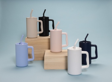 Logotrade business gift image of: Cube RCS certified recycled steel mug 800ml