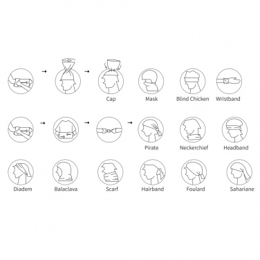 Logo trade advertising products image of: Multifunctional scarf