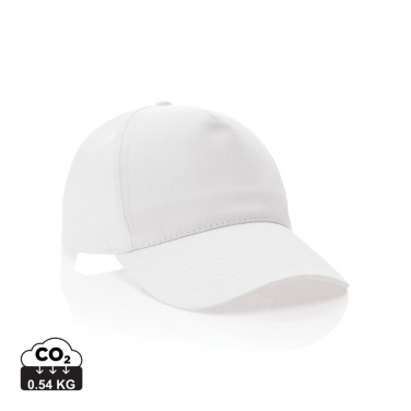 Logo trade promotional giveaway photo of: Impact 5 panel 190gr Recycled cotton cap with AWARE™ tracer