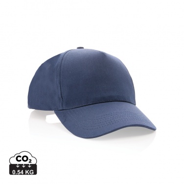 Logo trade promotional merchandise photo of: Impact 5 panel 190gr Recycled cotton cap with AWARE™ tracer