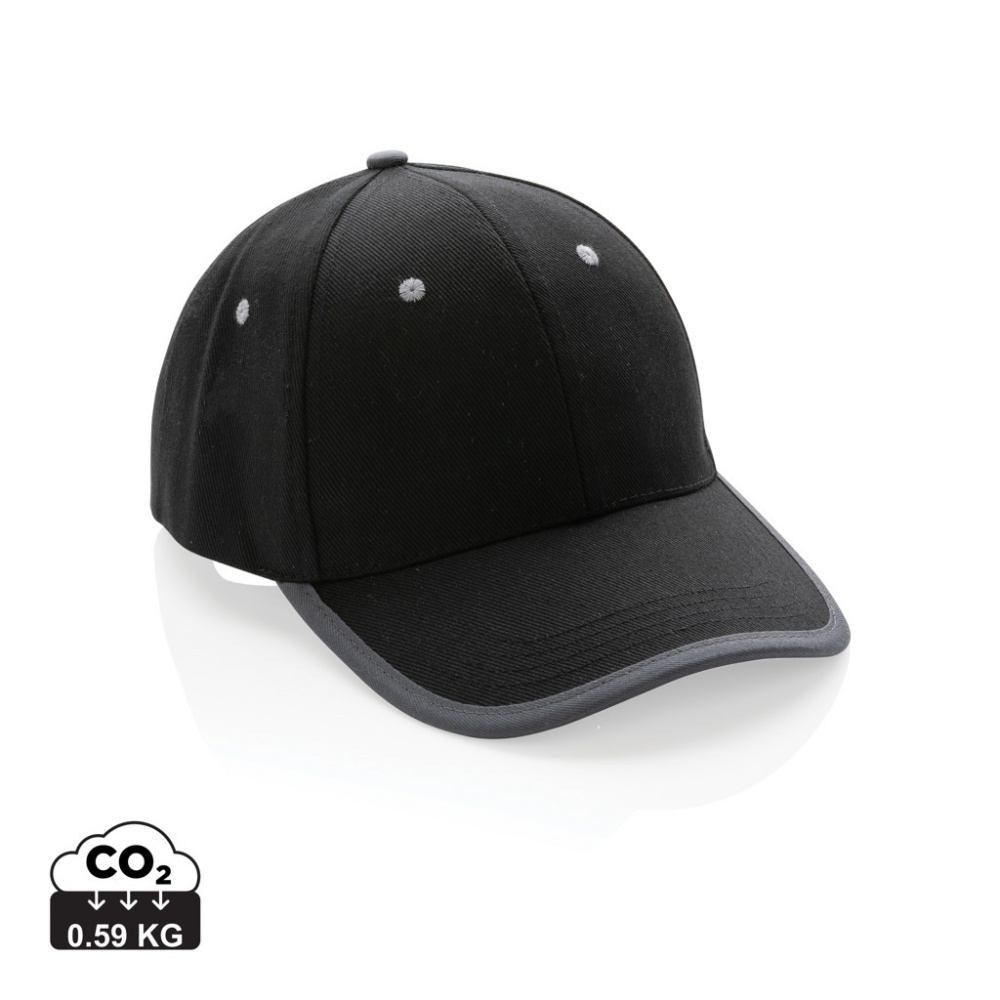 Logotrade promotional gifts photo of: Impact AWARE™ Brushed rcotton 6 panel contrast cap 280gr