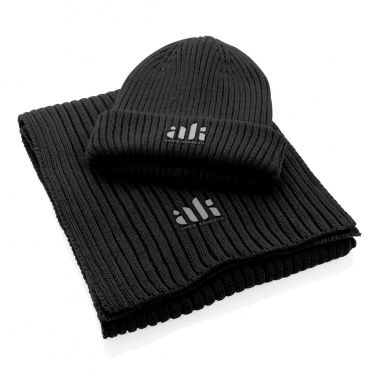 Logo trade promotional giveaways picture of: Impact AWARE™ Polylana® knitted scarf 180 x 25cm
