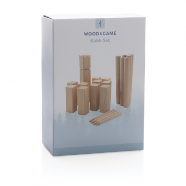 Logo trade promotional merchandise photo of: Wooden kubb set