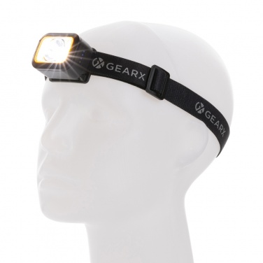 Logo trade promotional giveaways image of: Gear X RCS rPlastic heavy duty head torch