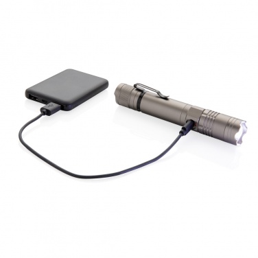 Logo trade business gift photo of: Rechargeable 3W flashlight