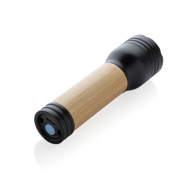 Logotrade promotional gift image of: Lucid 1W RCS certified recycled plastic & bamboo torch