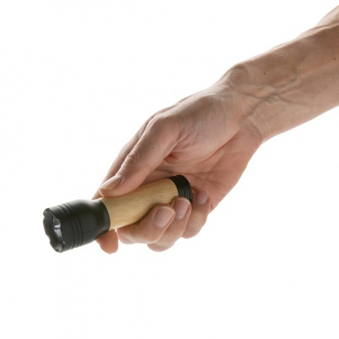 Logo trade advertising products picture of: Lucid 1W RCS certified recycled plastic & bamboo torch