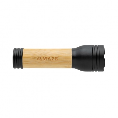 Logotrade promotional merchandise photo of: Lucid 1W RCS certified recycled plastic & bamboo torch