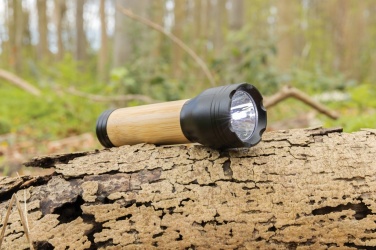 Logo trade promotional gifts picture of: Lucid 1W RCS certified recycled plastic & bamboo torch