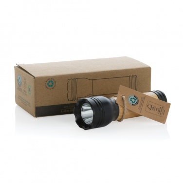 Logo trade promotional merchandise image of: Lucid 1W RCS certified recycled plastic & bamboo torch