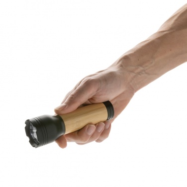 Logo trade promotional item photo of: Lucid 3W RCS certified recycled plastic & bamboo torch