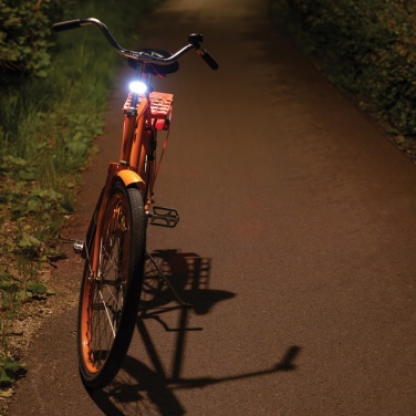 Logo trade corporate gift photo of: Lumino RCS recycled plastic USB re-chargeable bike light set