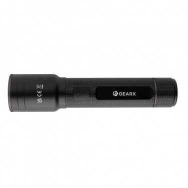 Logotrade promotional gift picture of: RCS recycled aluminum USB-rechargeable heavy duty torch