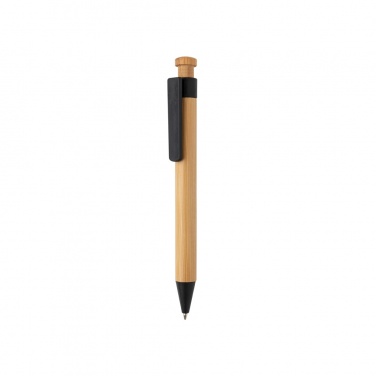 Logo trade advertising product photo of: Bamboo pen with wheatstraw clip