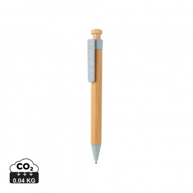 Logotrade promotional gift image of: Bamboo pen with wheatstraw clip