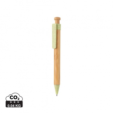 Logotrade promotional giveaway picture of: Bamboo pen with wheatstraw clip